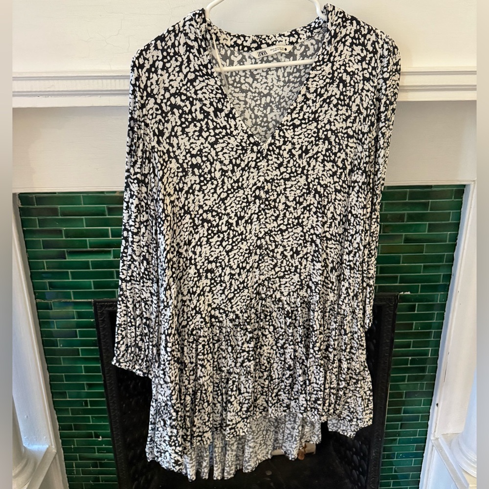 Zara Black and White Women's Dress